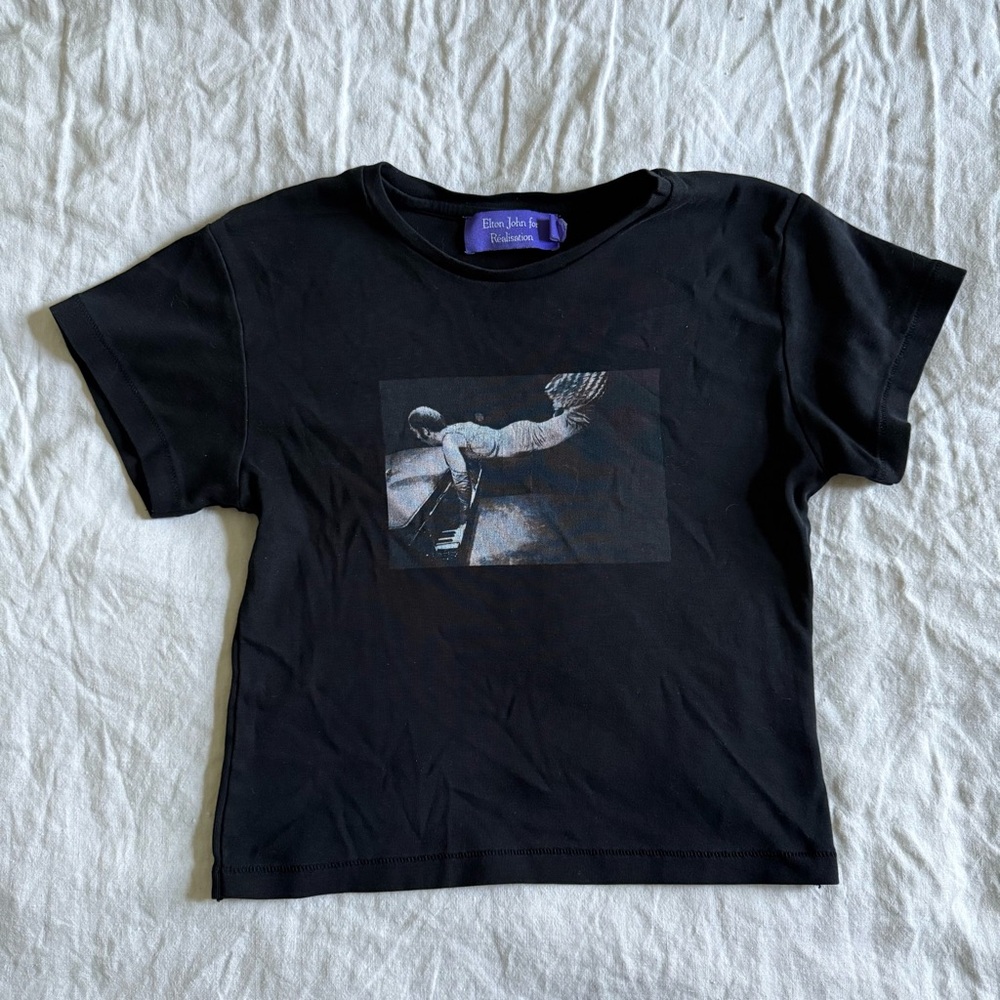 LOWEST PRICE — RARE Réalistion Par Elton John Jump Baby Tee